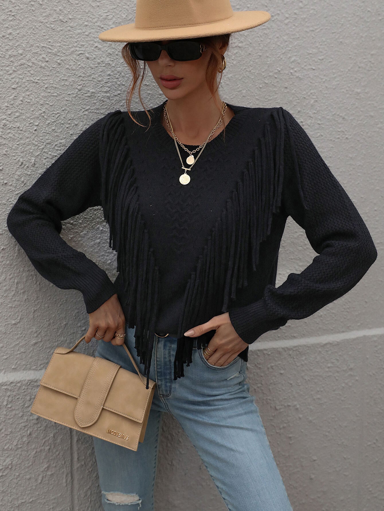 Pull en Maille à Franges | Bohème | Chic & Confortable