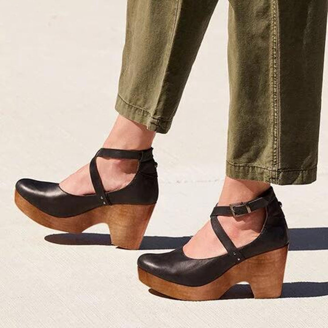 Chaussures Compensées à Bride | Vintage | Chic & Confortables
