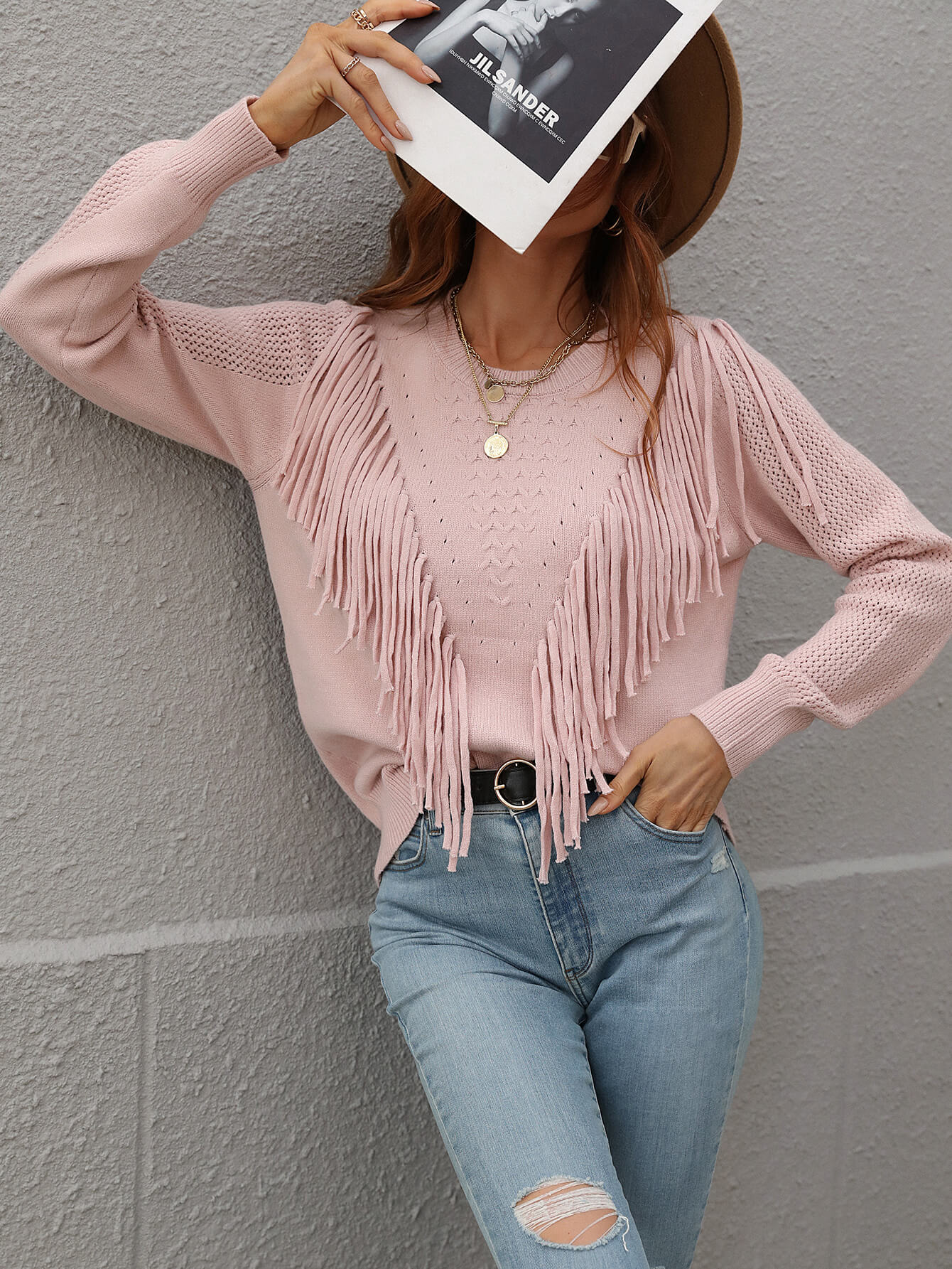 Pull en Maille à Franges | Bohème | Chic & Confortable