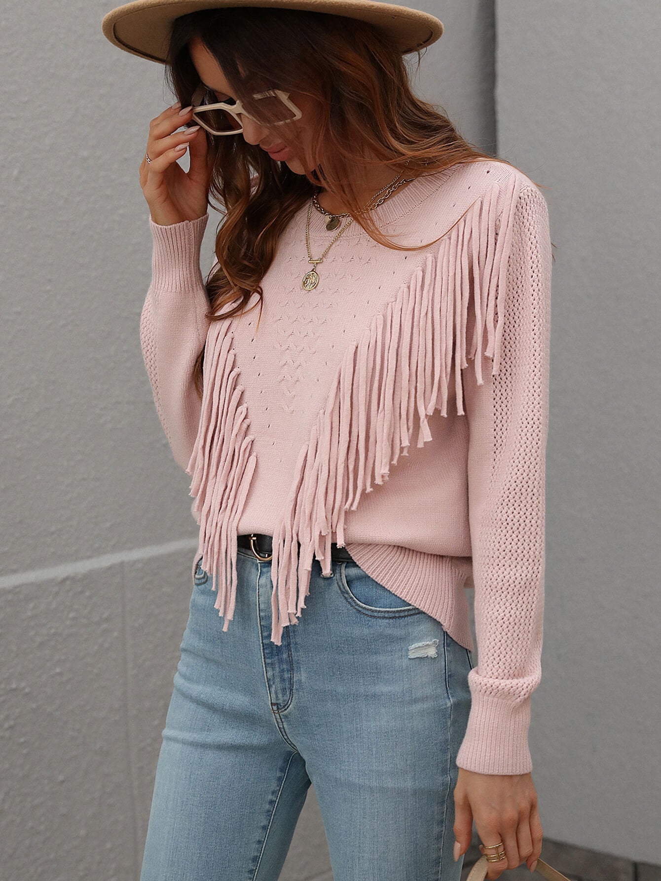 Pull en Maille à Franges | Bohème | Chic & Confortable