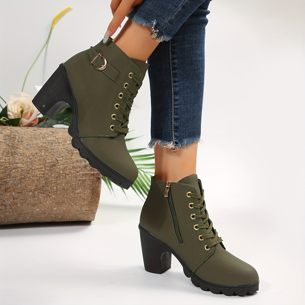 Bottines à Lacets | Talon | Élégantes et Confortables
