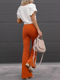 Pantalon Pattes d'Éléphant en Velours | Taille Haute | Rétro Chic & Confortable