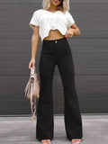 Pantalon Pattes d'Éléphant en Velours | Taille Haute | Rétro Chic & Confortable