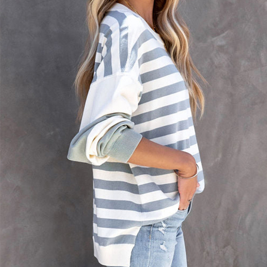 Pull Oversize Rayé | Maille Douce | Décontracté & Tendance