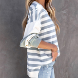 Pull Oversize Rayé | Maille Douce | Décontracté & Tendance