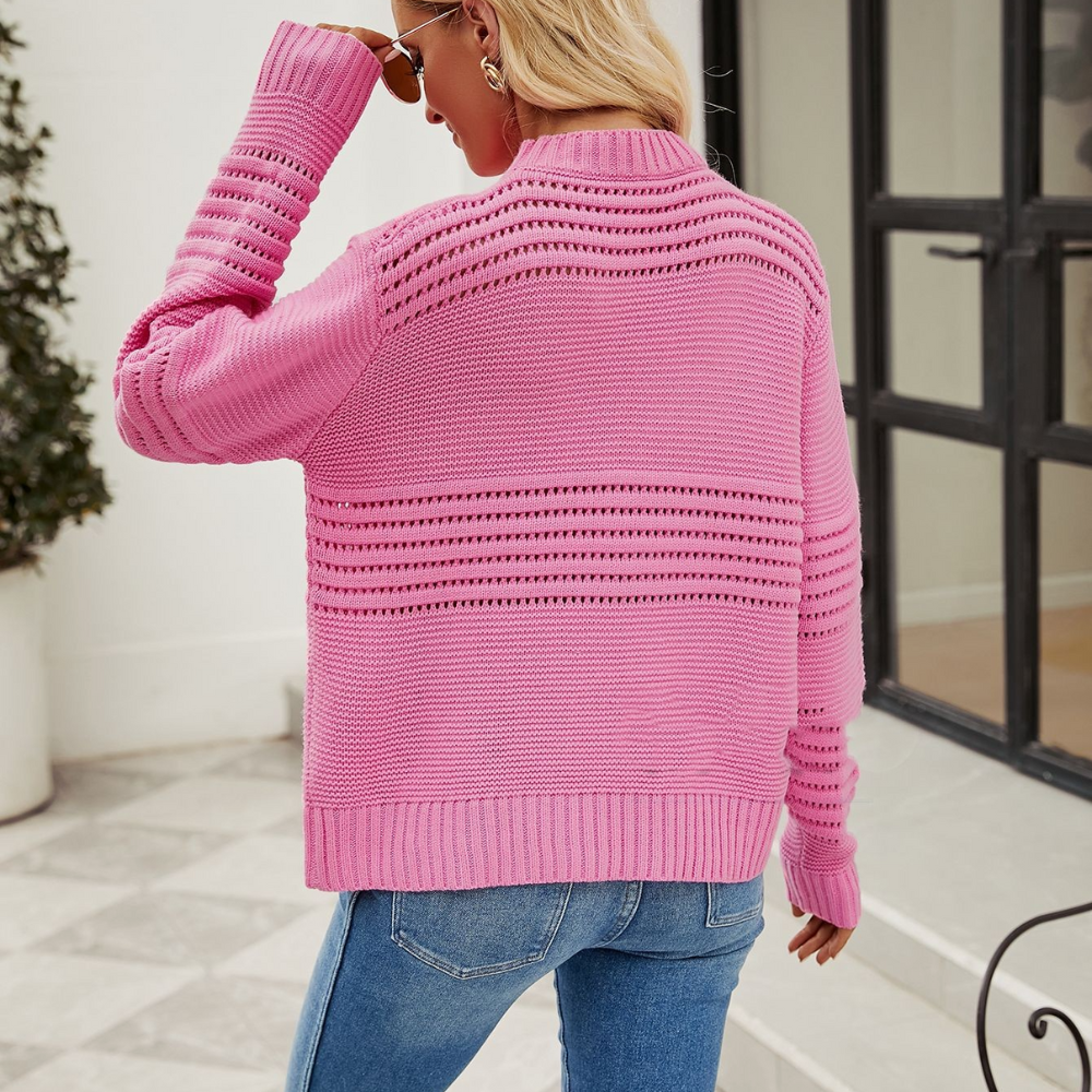 Pull Maille avec Détails Ajourés | Confort & Style | Idéal pour Toutes les Saisons