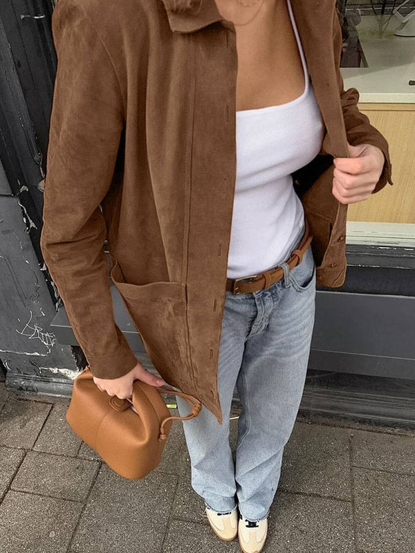 Veste Chemise en Daim | Chic | Douce & Polyvalente