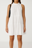 Robe à Col Volanté | Blanche | Légère et Aérée