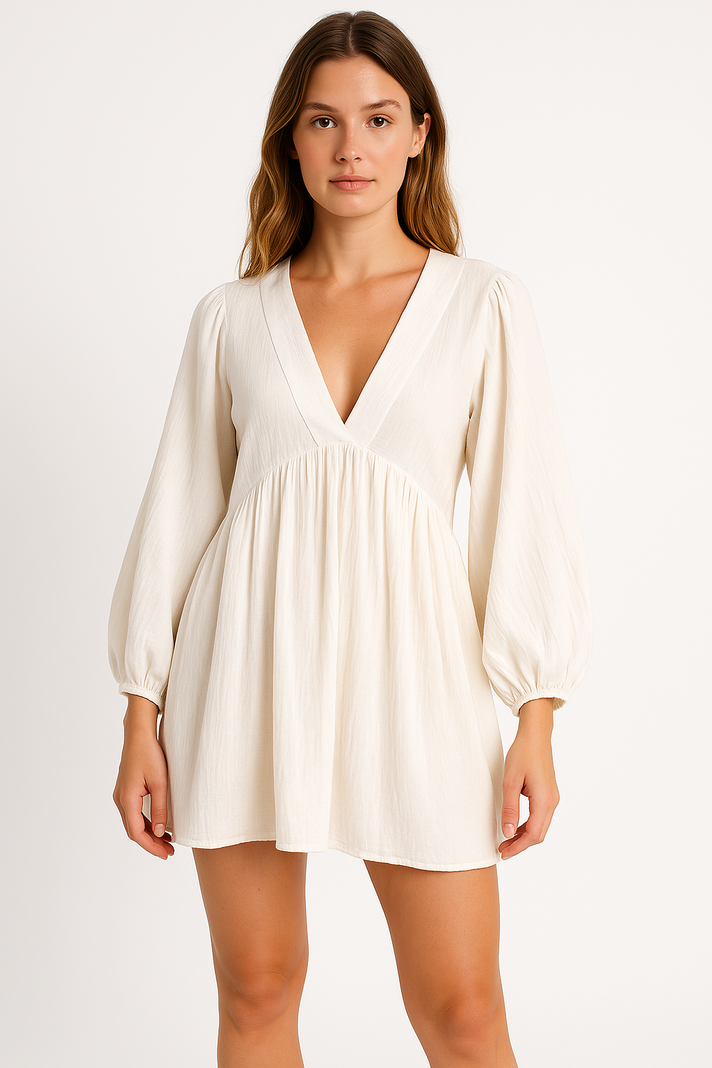 Robe Courte | Mélange Coton Léger | Féminine et Fluide