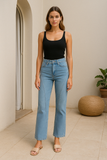 Jean Large Taille Moyenne | Coupe Flatteuse | Confort Quotidien