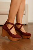 Chaussures Compensées à Bride | Vintage | Chic & Confortables