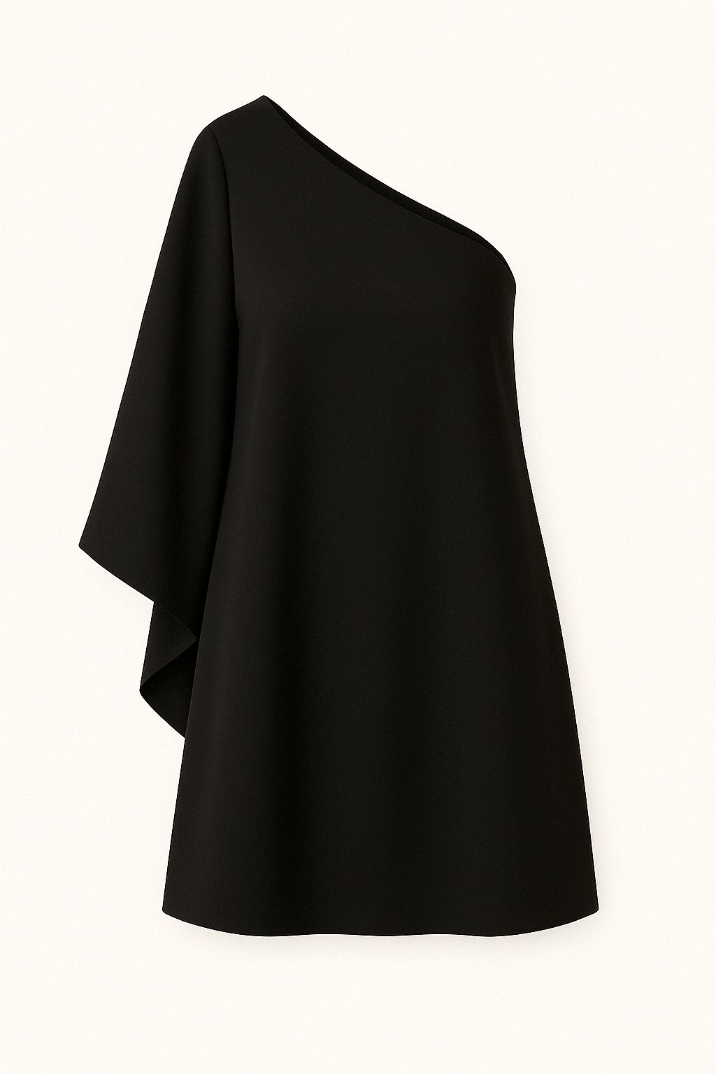 Robe Courte Asymétrique à Une Manche | Chic Moderne | Glamour Minimaliste