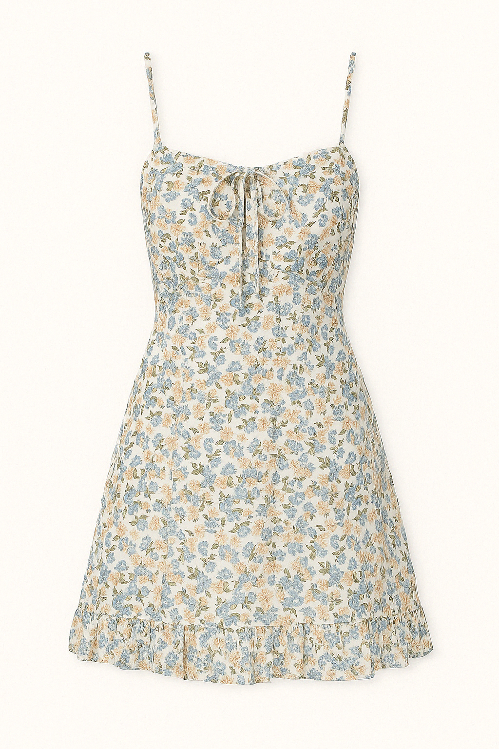Robe Courte Fleurie d’Été | Légère & Fluide | Esprit Romantique Laiton