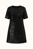 Robe Droite à Sequins | Effet Scintillant | Glamour de Soirée