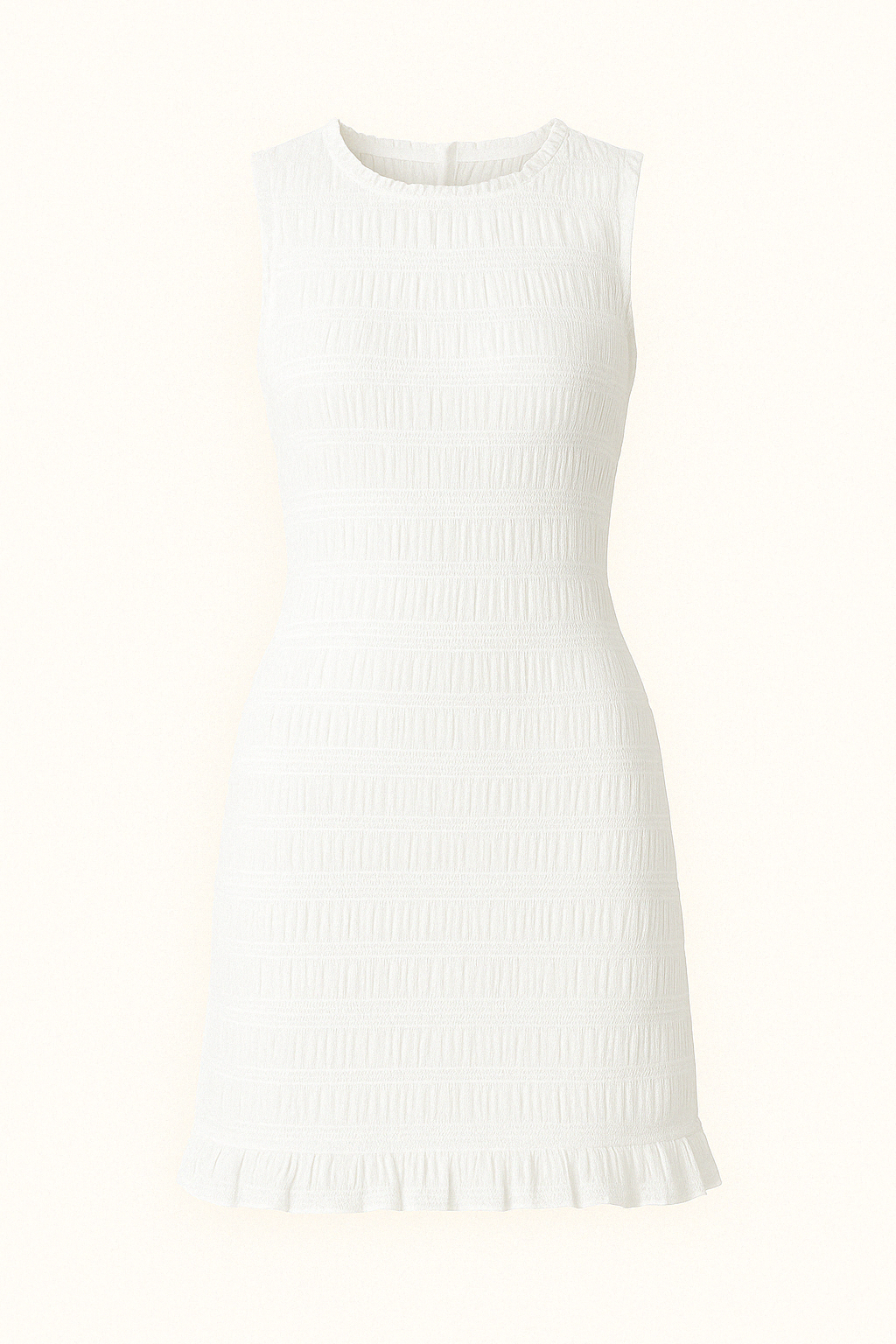 Robe Courte Sans Manches Texturée | Douce et Structurée | Minimalisme Estival