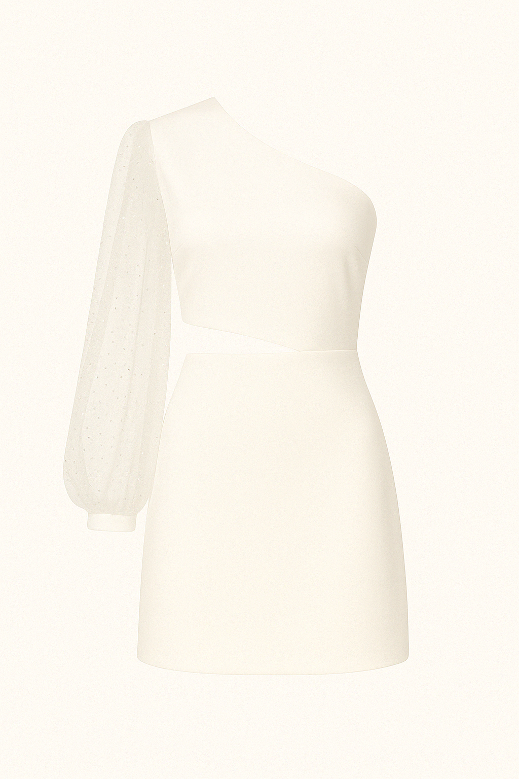 Robe Asymétrique à Une Manche | Manche Pailletée | Élégance de Soirée