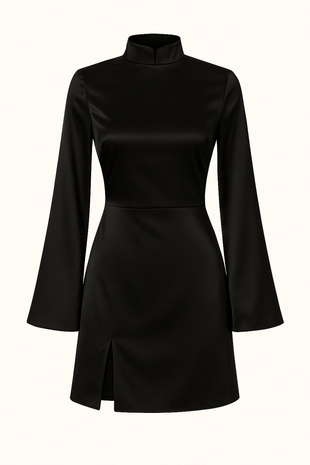 Robe Courte en Satin avec Fente | Silhouette Élancée | Élégance de Soirée