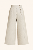 Pantalon Large à Rayures | Taille Haute | Élégant & Aéré