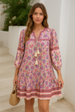 Robe Tunique Bohème Fleurie | Décontractée | Colorée et Esprit Libre