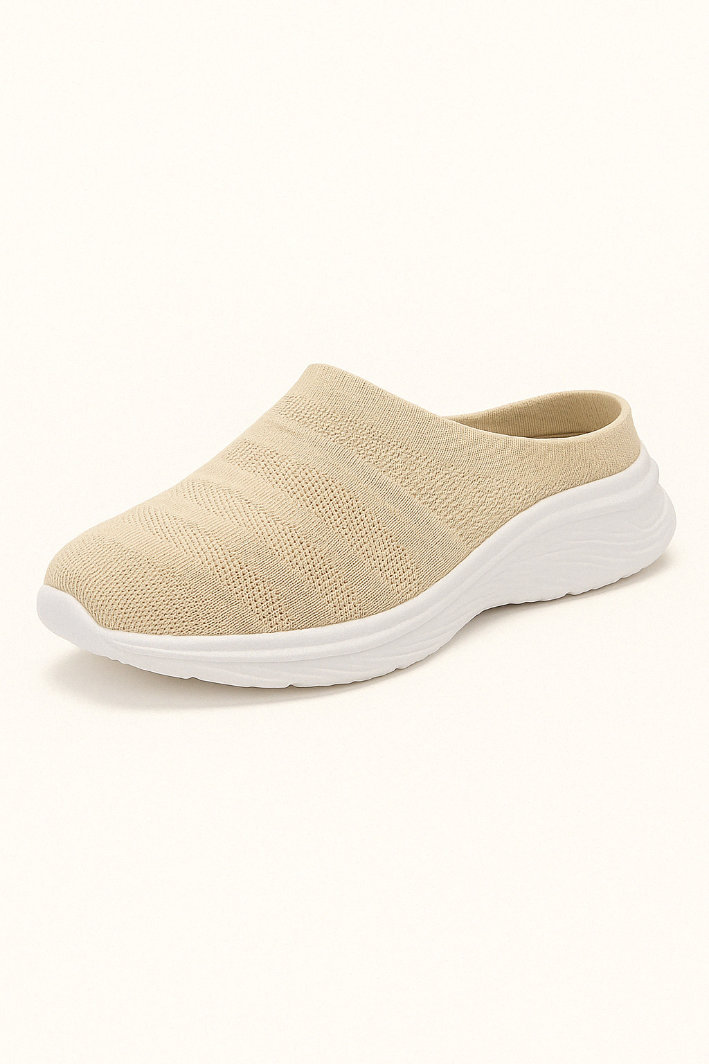 Mules Confort Tricotées | Kaki | Baskets Légères à Enfiler