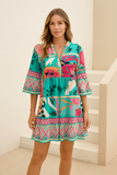 Robe Tunique Imprimée Bohème | Colorée | Légère et Ludique