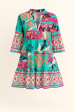 Robe Tunique Imprimée Bohème | Colorée | Légère et Ludique