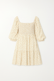 Robe Courte Smockée Fleurie | Douce | Romantique et Légère