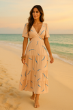 Robe Longue Bohème Découpée | Confort Fluide | Élégance de Plage