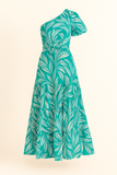 Robe Longue Asymétrique Tropicale | Imprimé Exotique | Glamour Estival Décontracté