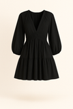 Robe Courte Bohème à Décolleté Plongeant | Décontractée | Fluide et Chic