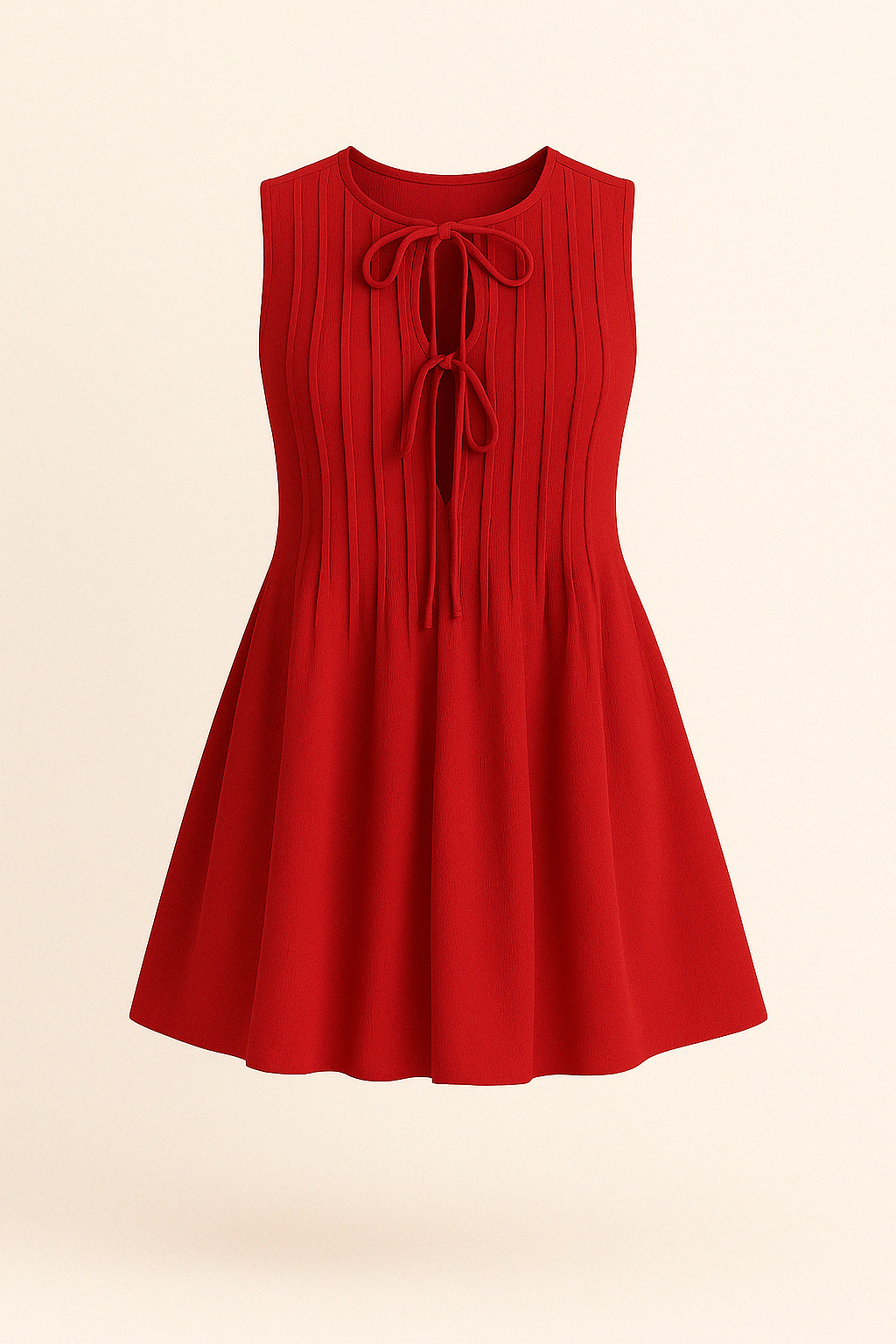 Robe Courte Plissée à Liens | Légère | Décontractée et Naturellement Chic