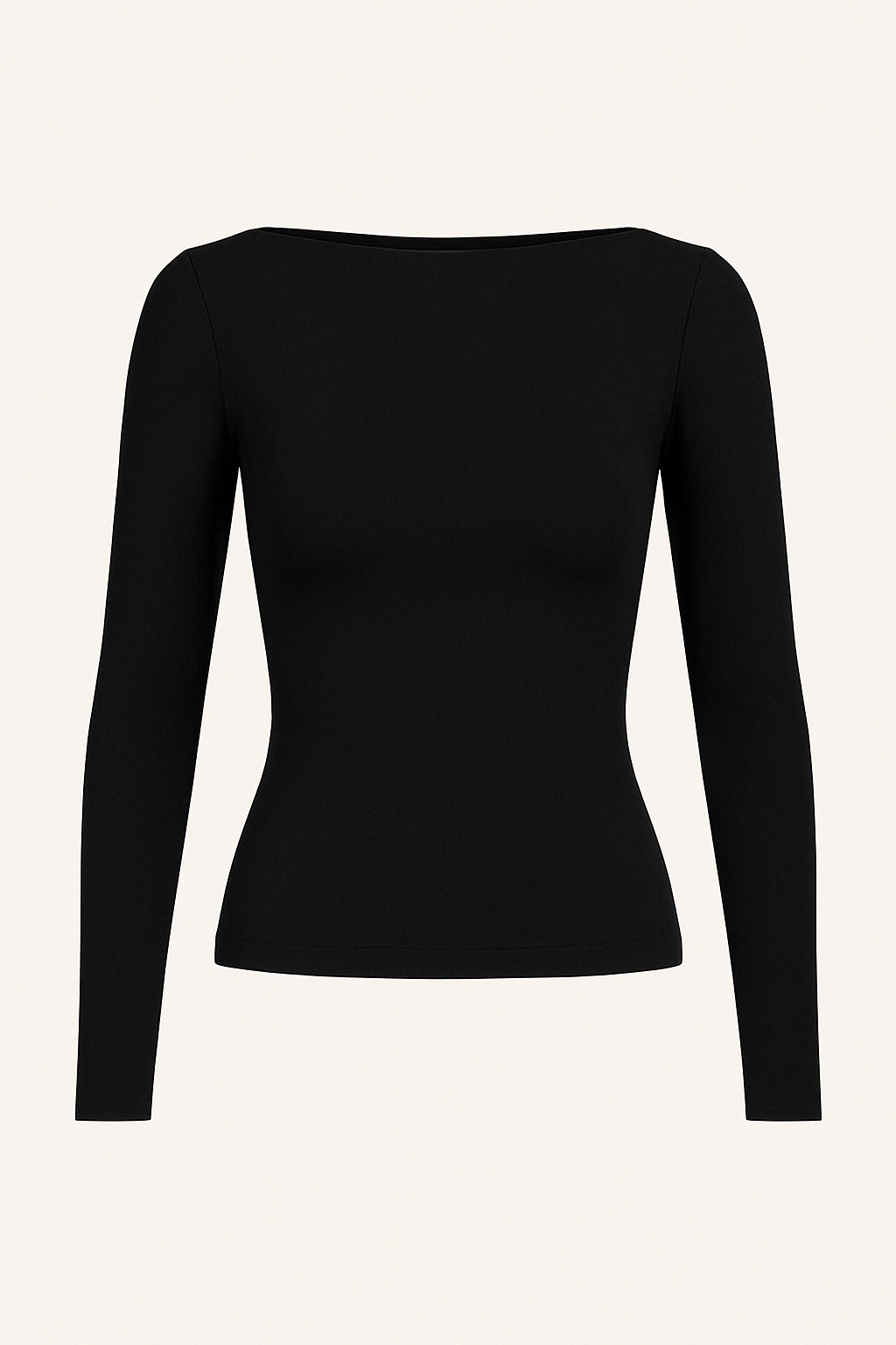 Top Dos Nu Manches Longues | Blanc & Noir | Élégant et Minimaliste