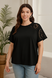 T-shirt à Découpes Florales | Doux et Respirant | Coupe Décontractée Grande Taille