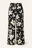 Pantalon Fleuri à Jambes Larges | Taille Haute | Aéré & Stylé