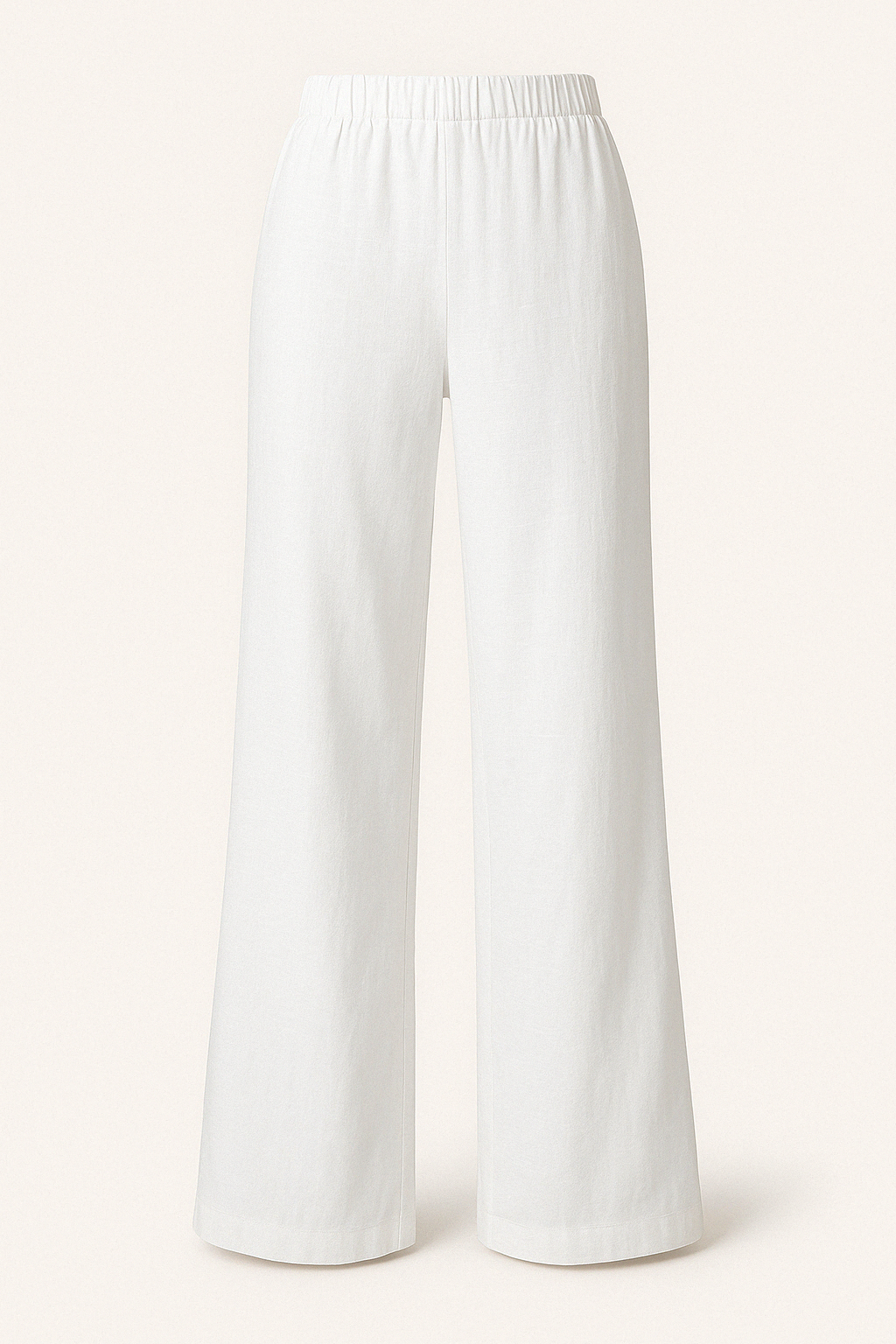 Pantalon en Lin | Blanc | Large et Respirant