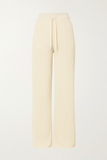 Pantalon Décontracté en Maille Côtelée | Taille Haute | Doux et Confortable