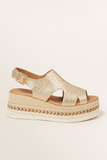 Sandales Compensées Métalliques | Tendance | Confortables & Élégantes