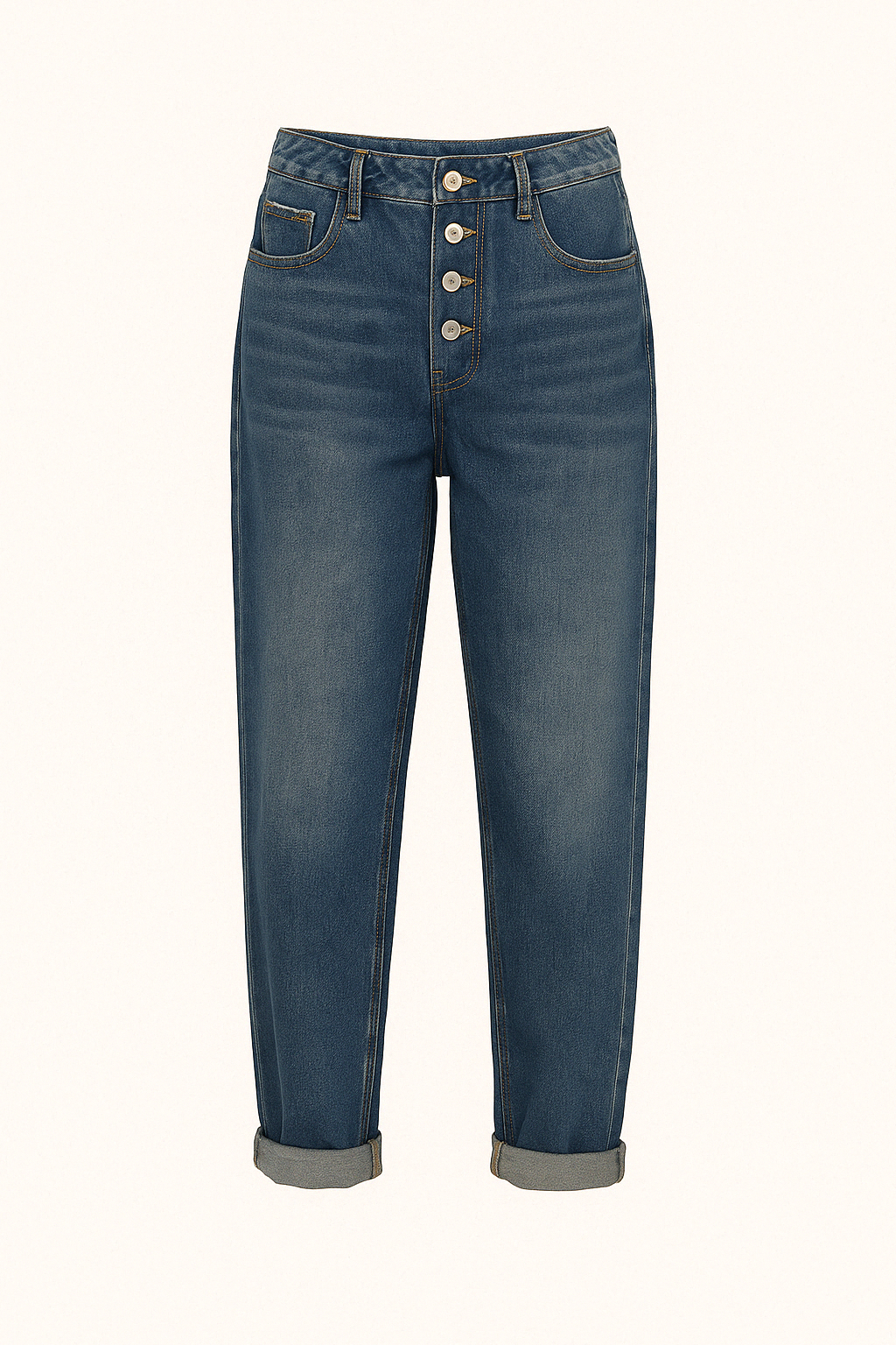 Jean Coupe Ample à Boutons | Décontracté | Inspiration Vintage