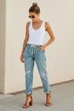 Jogging en Jean Déchiré | Coupe Décontractée | Streetwear Casual