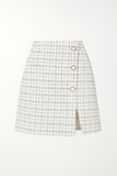 Jupe Mini en Tweed à Boutons | Chic & Preppy | Élégance Texturée