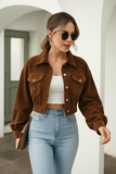 Veste Courte en Velours Côtelé | Manches Oversize | Tendance & Confortable