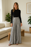 Pantalon Large à Paillettes | Tenue de Soirée | Look Scintillant et Chic