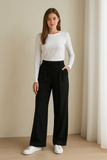 Pantalon Tailleur à Jambes Larges | Moderne | Élégance Décontractée
