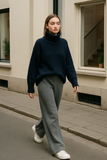 Pantalon Taille Haute en Maille | Doux & Confortable | Élégance au Quotidien
