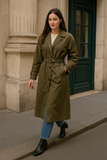 Trench Doublé à Carreaux | Esprit Parisien | Intemporel & Chic Décontracté
