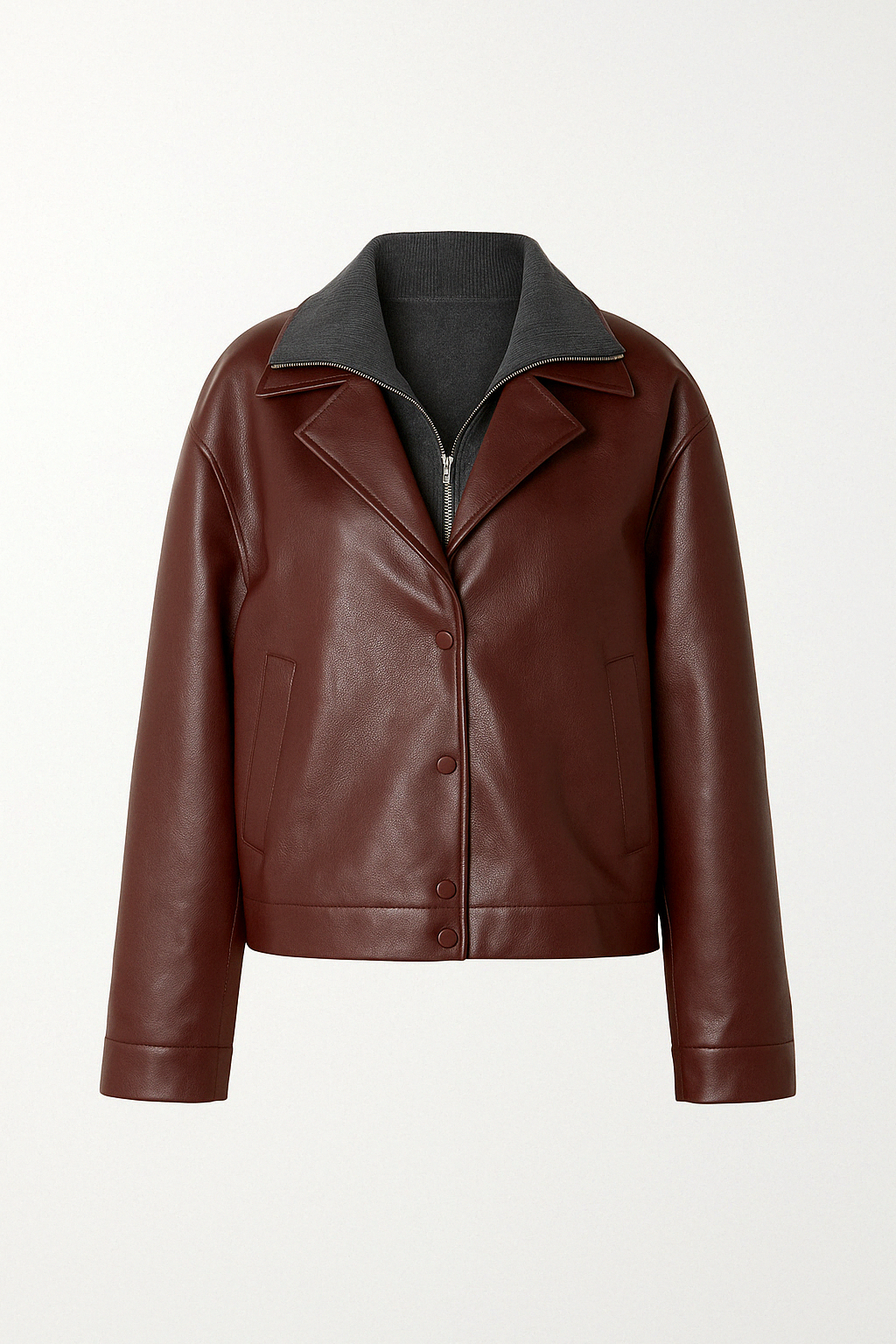 Veste Zippée en Similicuir | Chic Urbain & Audacieux | Idéale pour les Tenues d’Automne et Journées Citadines