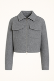 Veste Zippée Courte | Effet Laine Texturée | Moderne & Audacieuse