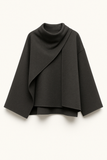 Manteau en Laine avec Écharpe Intégrée | Élégance Structurée | Incontournable d’Hiver Chic