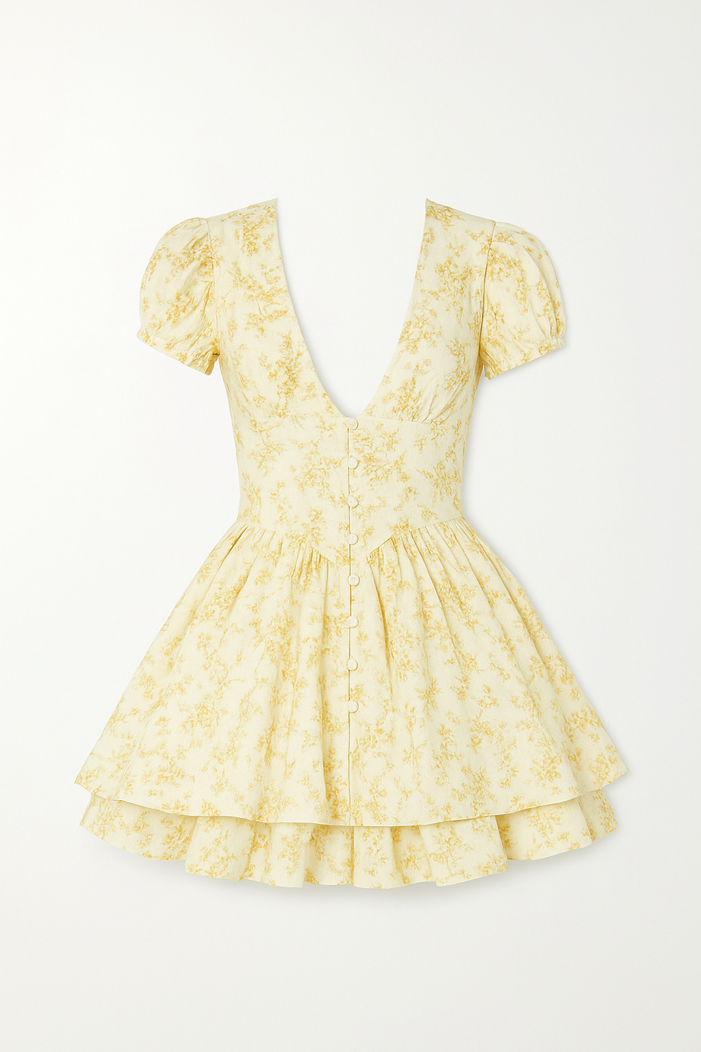 Robe Courte à Volants Fleurie | Romantique | Vintage & Ludique