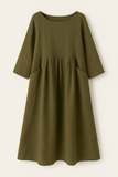 Robe Longue en Lin | 100 % Lin | Élégance Minimaliste & Confort Naturel